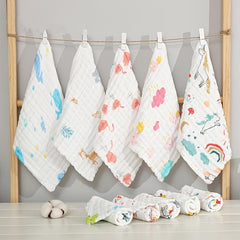 Soft Cotton Muslin Baby Washcloths for Newborns