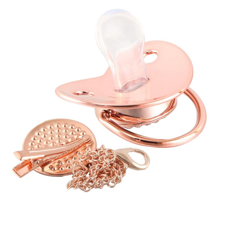 Rose Bling Pacifier Holder - Baby Shower Gift