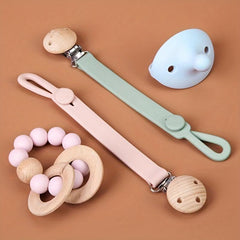 Silicone Baby Teether Chain Anti-lost Strap Soothing Pacifier Chain
