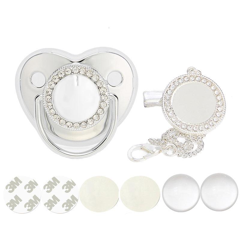 Golden Sublimation Pacifier Bling for Babies