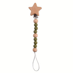 Maple Pentagram Pacifier Clip Anti-drop Chain