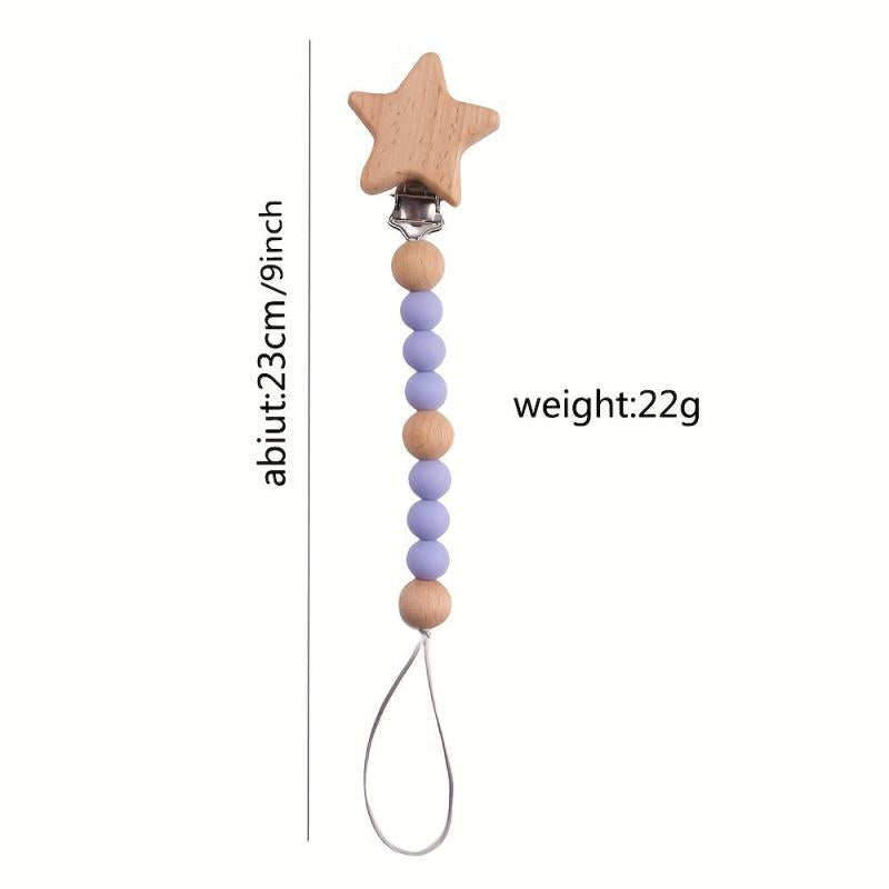 Maple Pentagram Pacifier Clip Anti-drop Chain