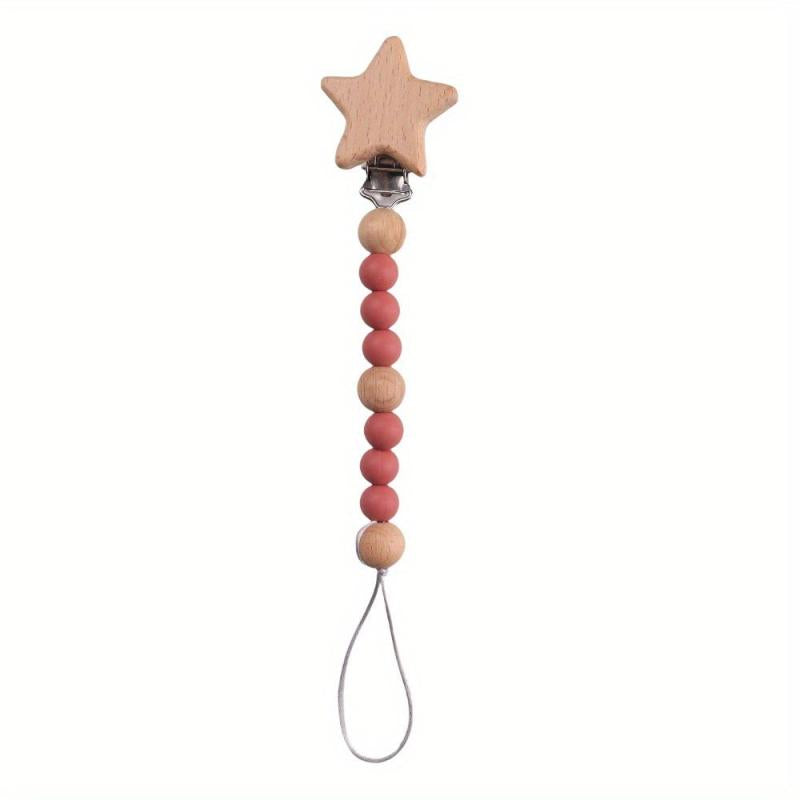 Maple Pentagram Pacifier Clip Anti-drop Chain