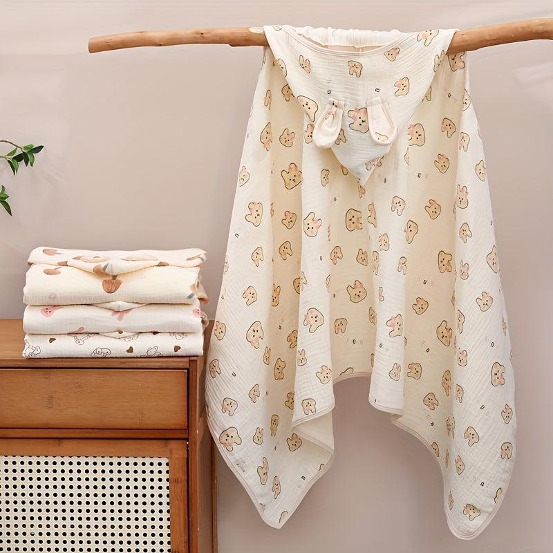 Baby Hooded Cloak Cotton Bath Towel Cartoon Children's Bathrobe