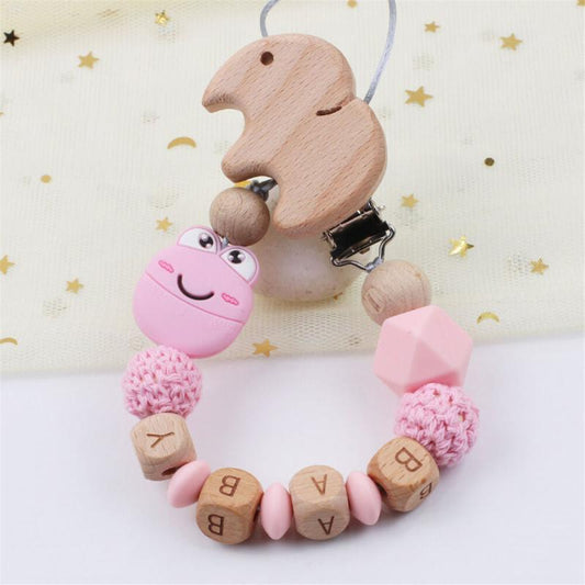 Frog Shape Pacifier Chain Teether for Babies