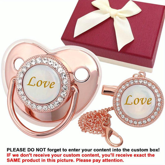 Glitter Crystal Personalized Pacifier for Baby