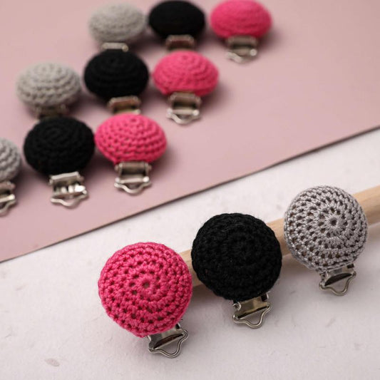 Small Crochet Pacifier Clip - Pacifier Accessory