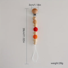 Beech Teething Toy Chain Baby Pacifier Clip