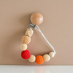 Beech Teething Toy Chain Baby Pacifier Clip