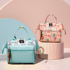 Small Diaper Bag Backpack Mini Diaper Tote & Portable Crossbody Backpack