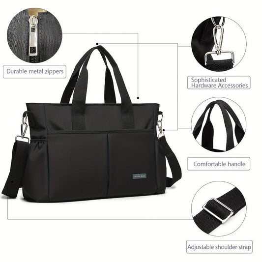 Large Diaper Bag Tote with Changing Pad & Pacifier Bag