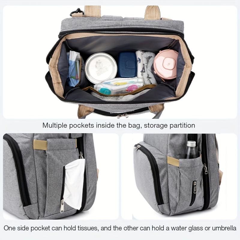 Lightweight Portable Folding Crib Bed Baby Backpack Mommy Bag