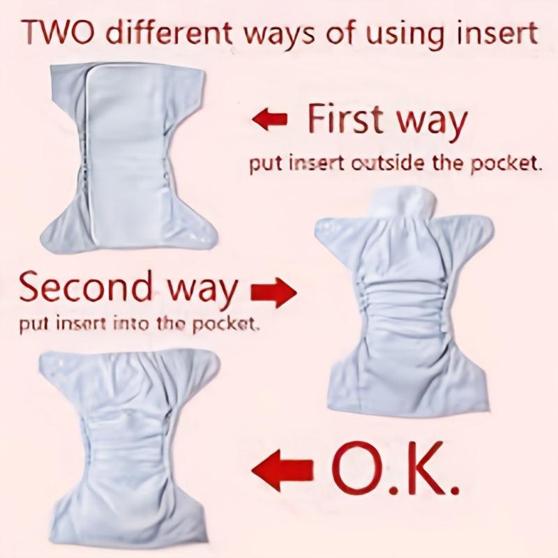 5 Pack Reusable Bamboo Charcoal Inserts for Cloth Diapers