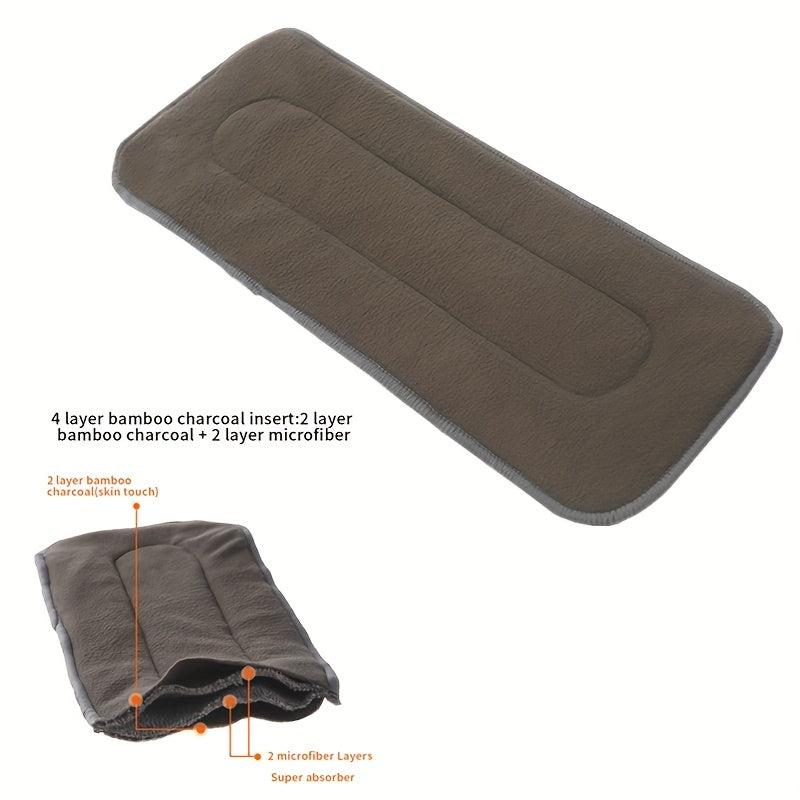 5 Pack Reusable Bamboo Charcoal Inserts for Cloth Diapers