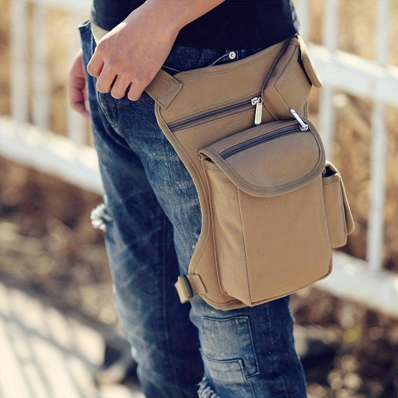 Canvas Drop Leg Bag Waist Bag Fanny Pack Belt Hip Bum Military Travel