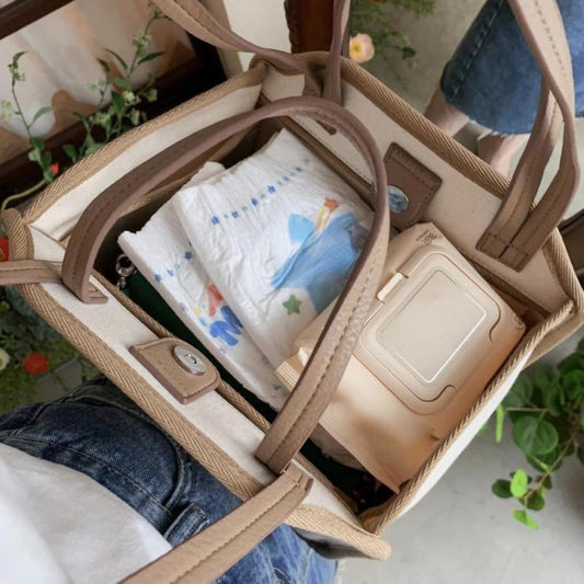 Mommy Bag Canvas Mother And Baby Bag Light Handbag Lunch Bag