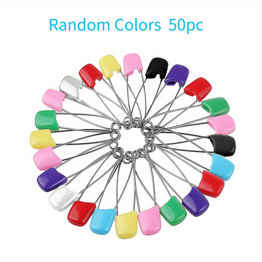 Random Colors Diaper Pins 2in Heavy Duty Stainless Steel Baby Safety Pins