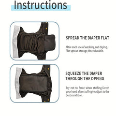 2 PCS 5 Layers Charcoal Bamboo Insert Washable Diaper Insert