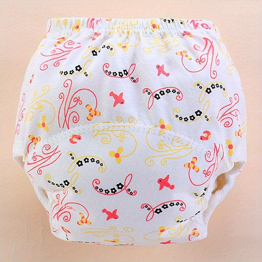 2pcs Washable Reusable Cotton Cloth Diapers Training Pants For Infants