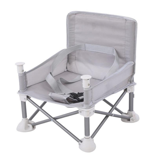 Portable Aluminium Baby Chair w/ Safe Belt for Indoor Outdoor Use