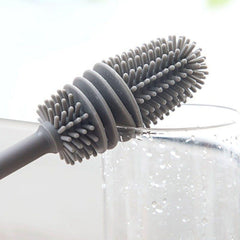 Long Handle Silicone Bottle Brush for Kitchen Cleaning