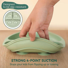 Baby Safe Silicone Dinner Plate Cartoon Children's Tableware