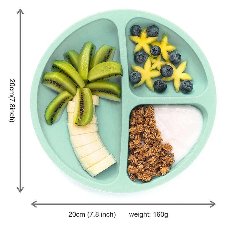 Baby Safe Silicone Dinner Plate Cartoon Children's Tableware