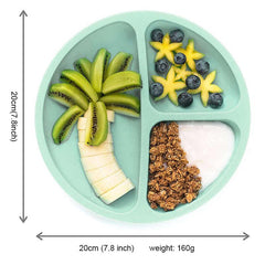 Baby Safe Silicone Dinner Plate Cartoon Children's Tableware