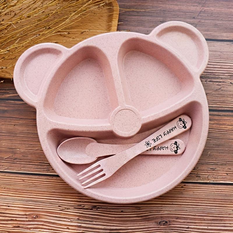 Kids Plate Set Attract Kids' Attention Increase Eat Interesting 1 Set Tableware