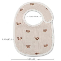 2pcs U Shaped Baby Bibs Patterns Soft Cotton Boys Girls Drooling & Feeding