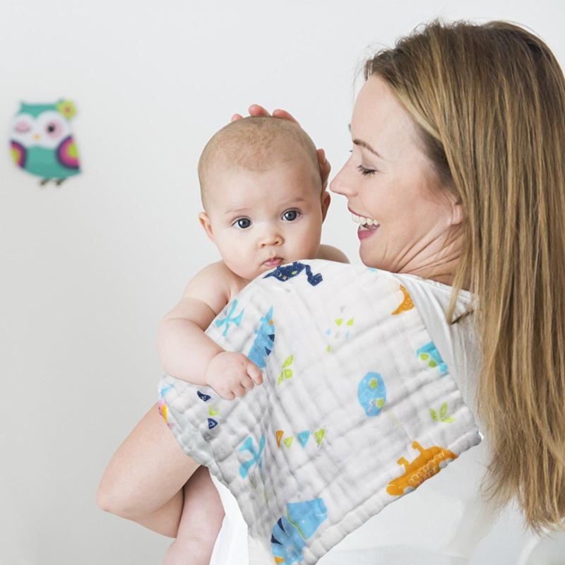 6pcs 8pcs Baby Cartoon Animal Burp Cloths 25x50cm