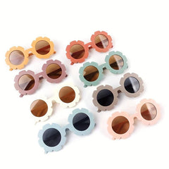 Girls Round Frame Sunglasses For Children