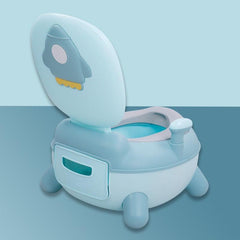 Rocket Pattern Toilet Potty for Boys and Girls Ages 8 Months to 6 Years