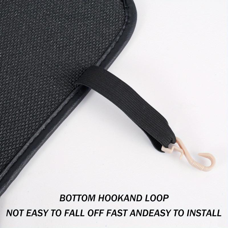 2 Pcs Car Kick Mats PU Leather Backseat Protector with Storage Bags