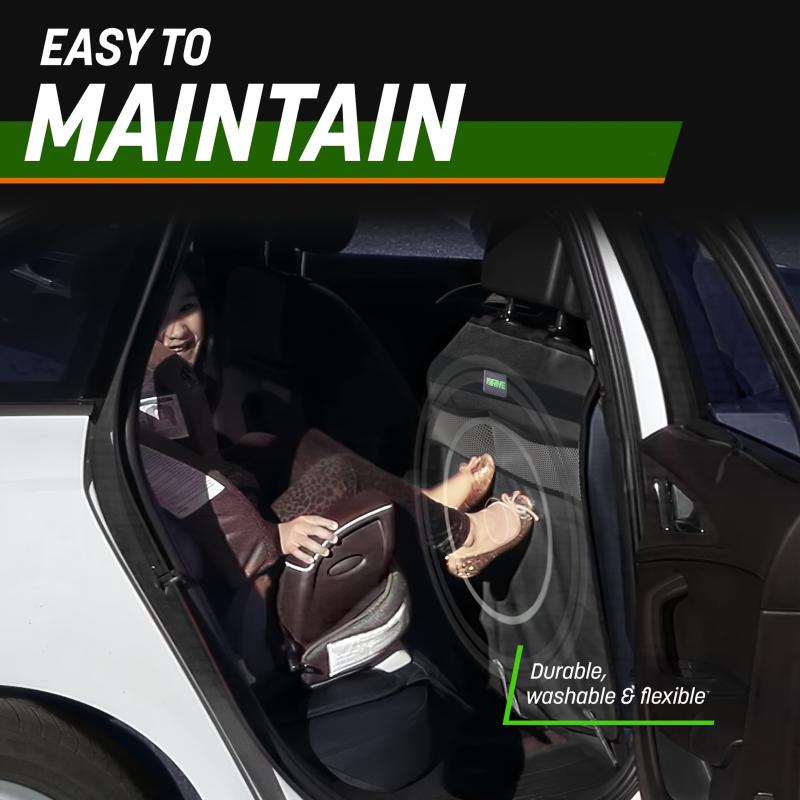 2pcs Car Seat Back Cover Gray