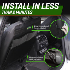 2pcs Car Seat Back Cover Gray