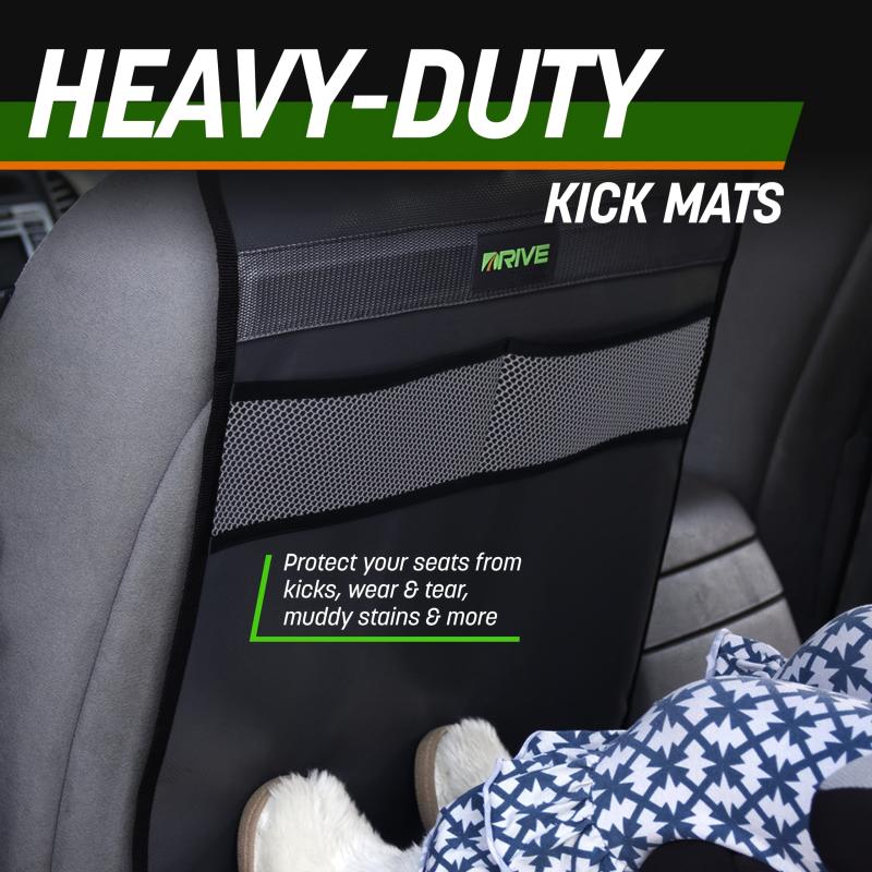 2pcs Car Seat Back Cover Gray