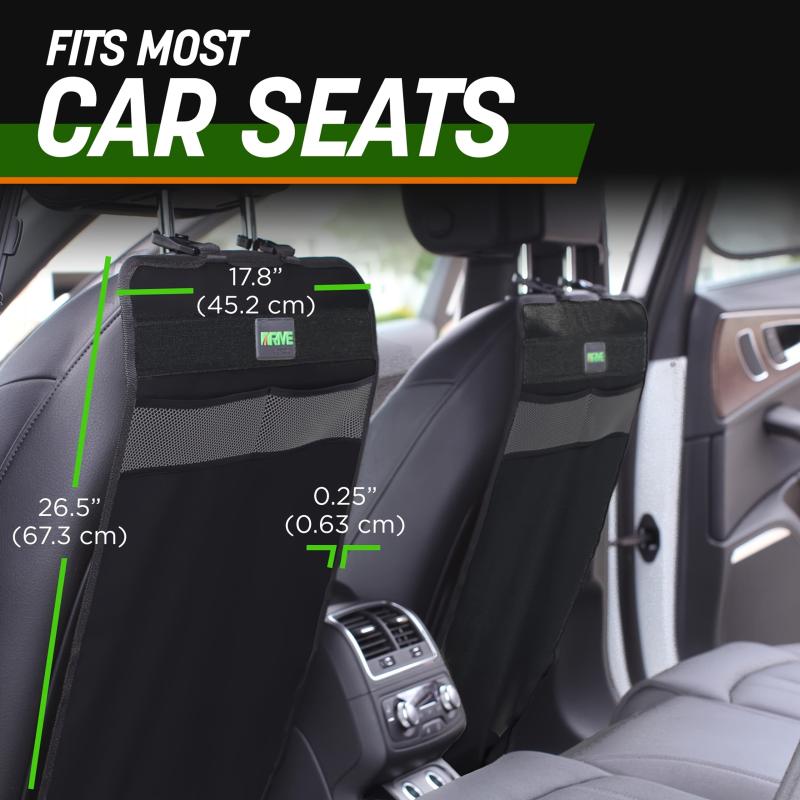 2pcs Car Seat Back Cover Gray