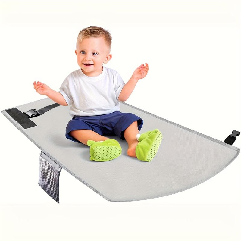 Gray Polyester Airplane Footrest Kids' Seat Extension Cushion
