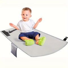Gray Polyester Airplane Footrest Kids' Seat Extension Cushion