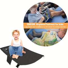Gray Polyester Airplane Footrest Kids' Seat Extension Cushion