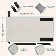 Gray Polyester Airplane Footrest Kids' Seat Extension Cushion