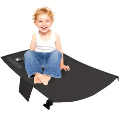 Gray Polyester Airplane Footrest Kids' Seat Extension Cushion