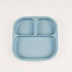 BPA Silicone Square Food Tray for Babies 4 Compartments Ages 0-3 Non-Slip Grips