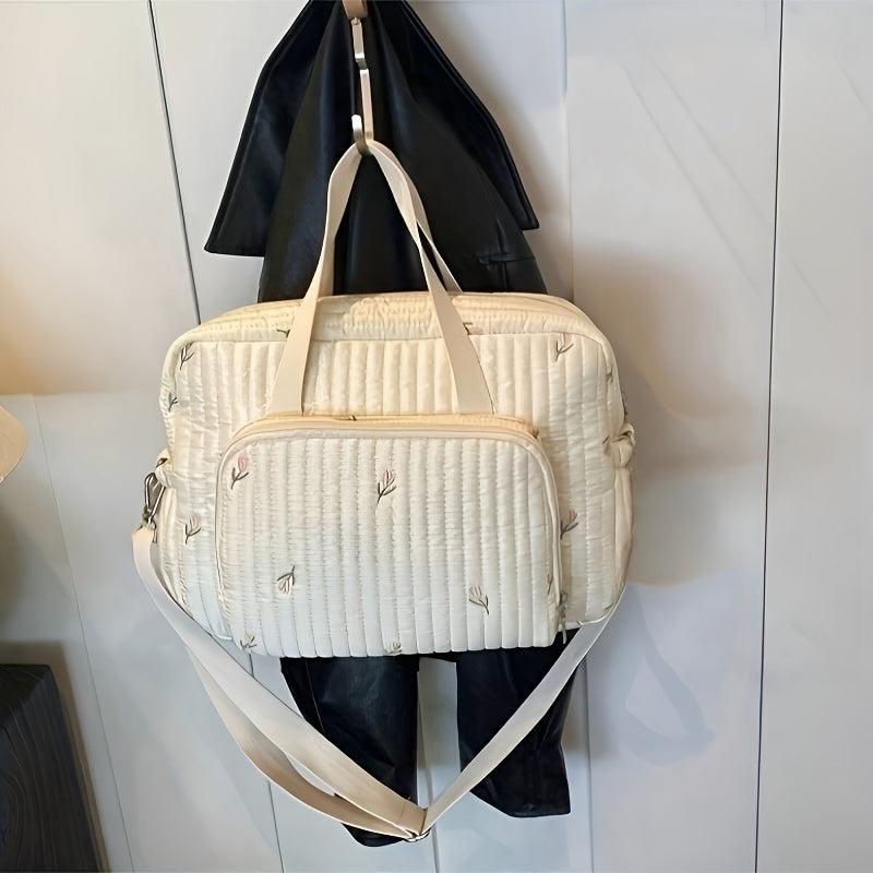 Large Capacity Mommy Bag with Embroidered Bear