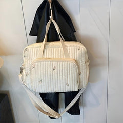 Large Capacity Mommy Bag with Embroidered Bear