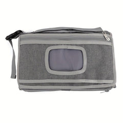 Large Capacity Diaper Changing Pad Waterproof Gray Mommy Bag