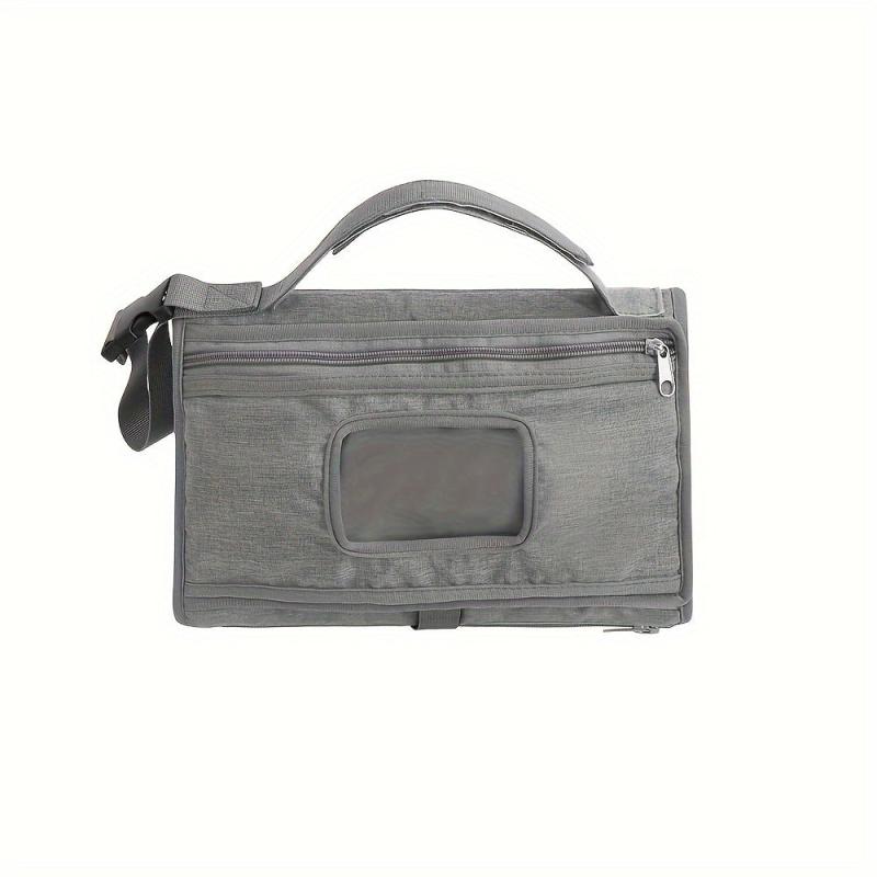 Large Capacity Diaper Changing Pad Waterproof Gray Mommy Bag