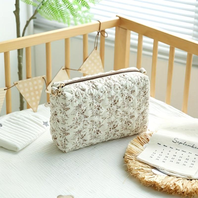 Floral Pattern Makeup Bag for Mom - Hand Wash - Stroller Accessory