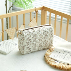Floral Pattern Makeup Bag for Mom - Hand Wash - Stroller Accessory